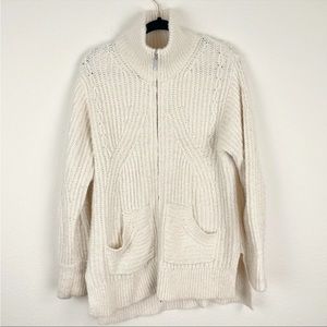 Pilcro Zip Front Longline Cardigan